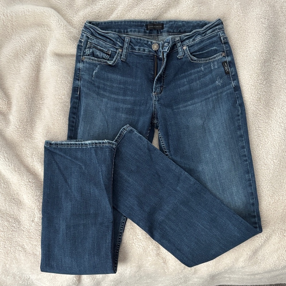 Silver Jeans Women's Dark Blue Straight Leg Jeans